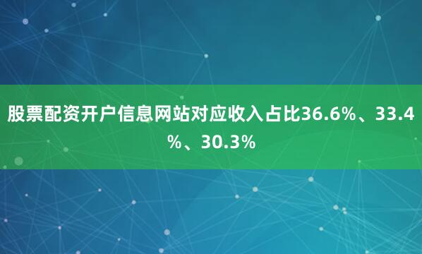 股票配资开户信息网站对应收入占比36.6%、33.4%、30.3%
